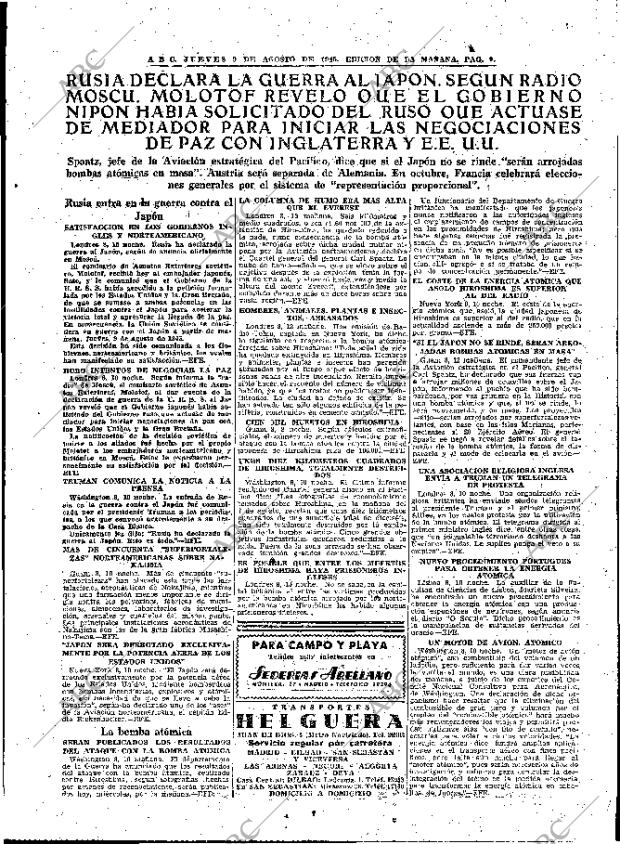 ABC MADRID 09-08-1945 página 9