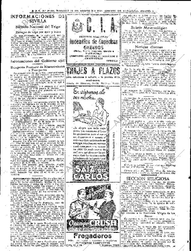 ABC SEVILLA 12-08-1945 página 6