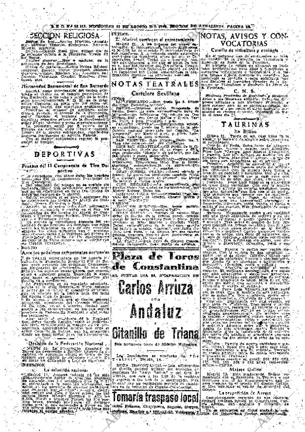 ABC SEVILLA 22-08-1945 página 13