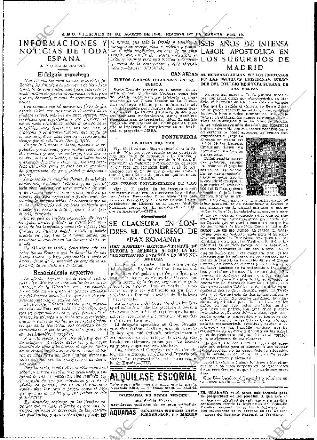 ABC MADRID 31-08-1945 página 12