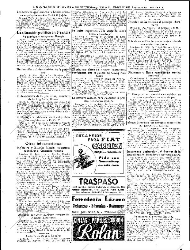 ABC SEVILLA 06-09-1945 página 6