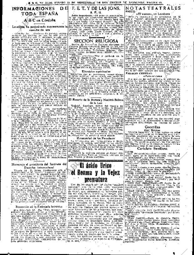ABC SEVILLA 15-09-1945 página 13