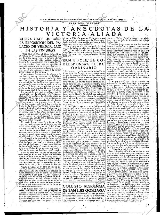 ABC MADRID 22-09-1945 página 11