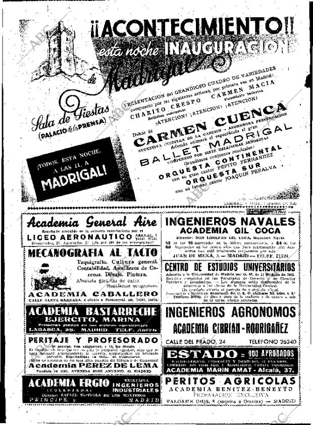 ABC MADRID 28-09-1945 página 4