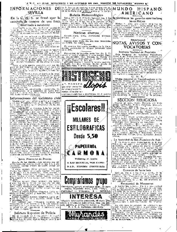 ABC SEVILLA 03-10-1945 página 9