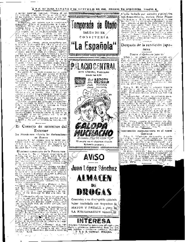 ABC SEVILLA 06-10-1945 página 4