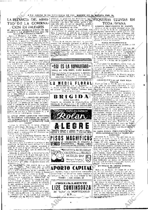 ABC MADRID 18-10-1945 página 14