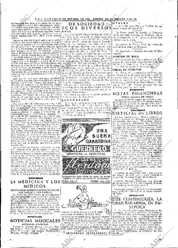 ABC MADRID 23-10-1945 página 22