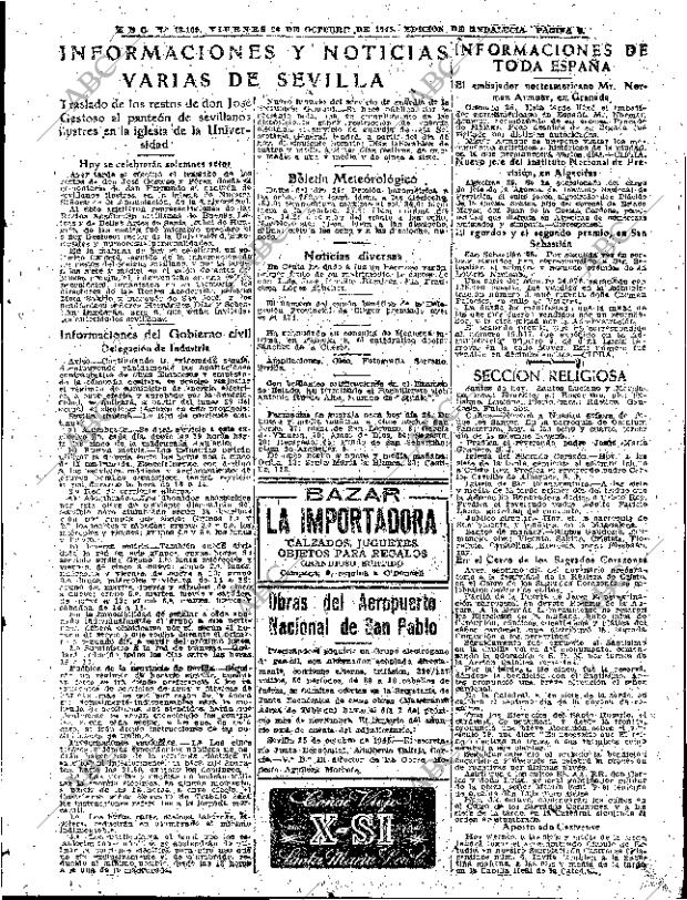 ABC SEVILLA 26-10-1945 página 9