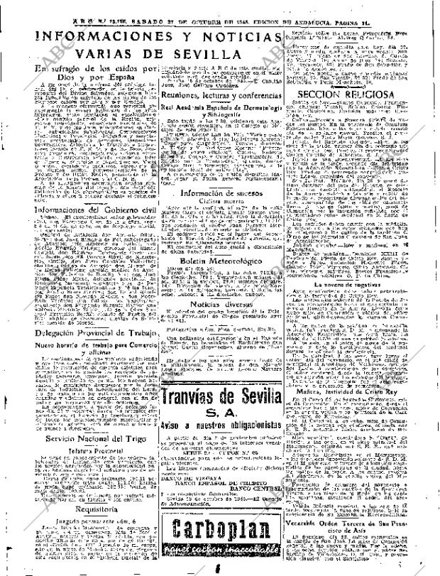 ABC SEVILLA 27-10-1945 página 11