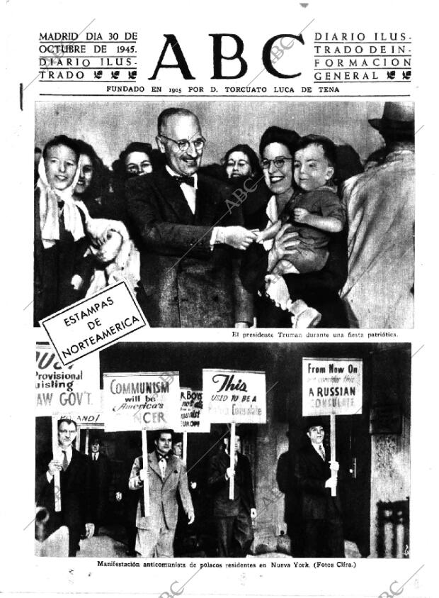 ABC MADRID 30-10-1945 página 1