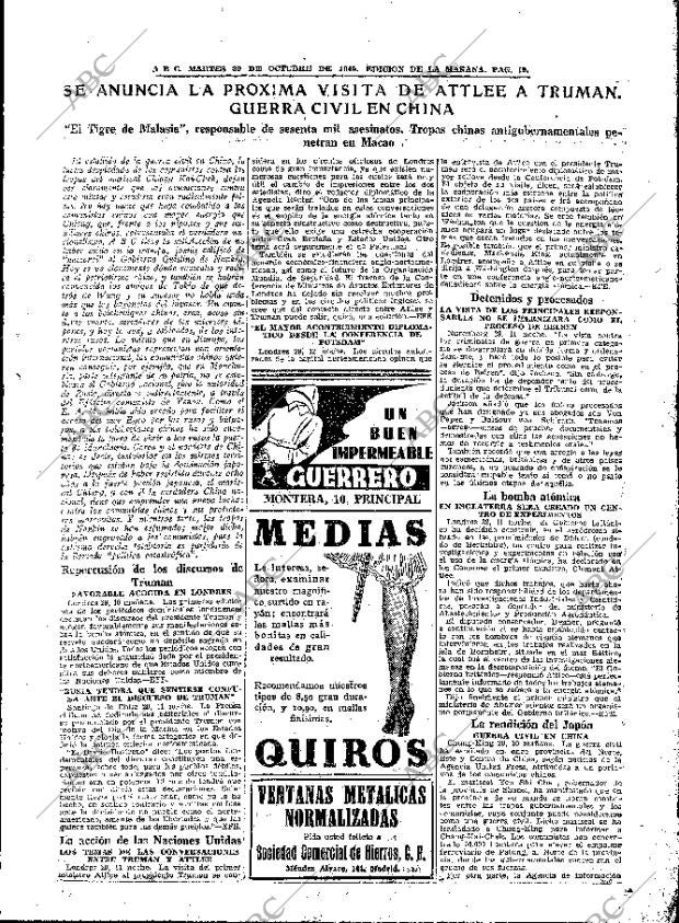 ABC MADRID 30-10-1945 página 19