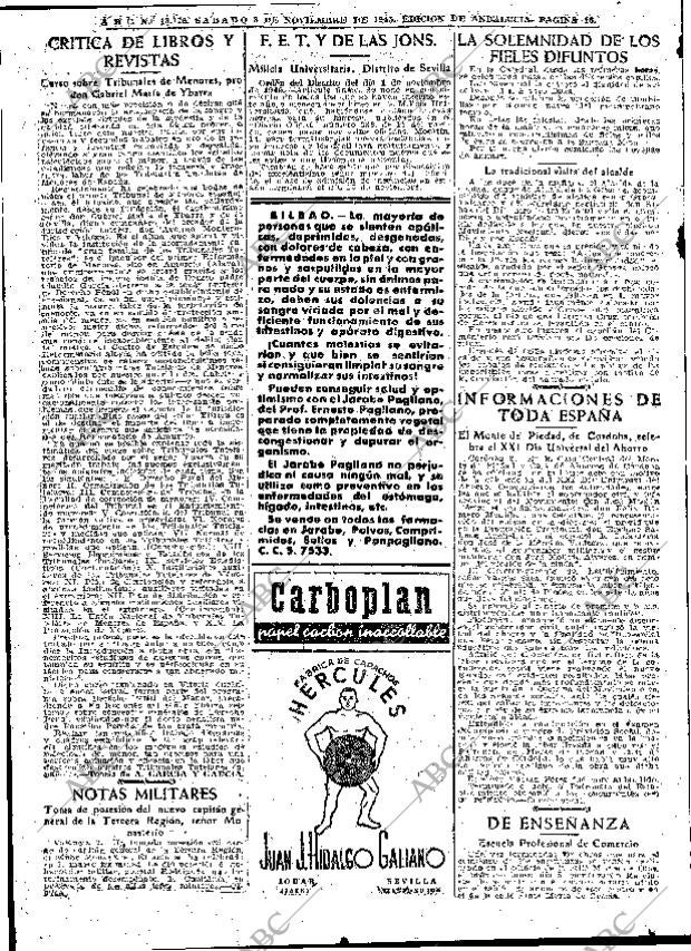 ABC SEVILLA 03-11-1945 página 16