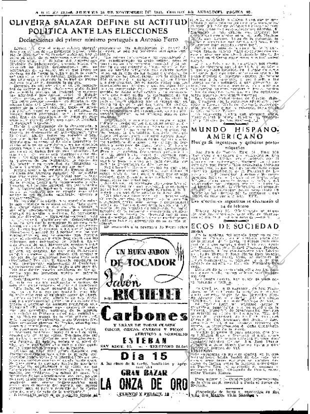 ABC SEVILLA 15-11-1945 página 10