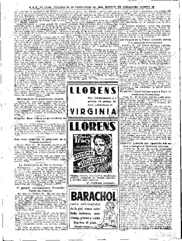 ABC SEVILLA 23-11-1945 página 10