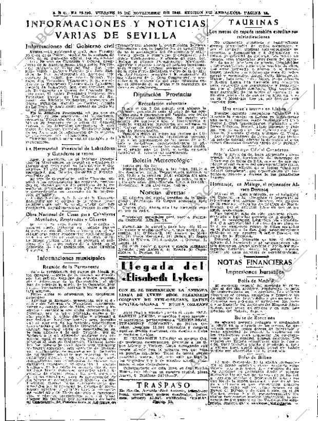 ABC SEVILLA 23-11-1945 página 15