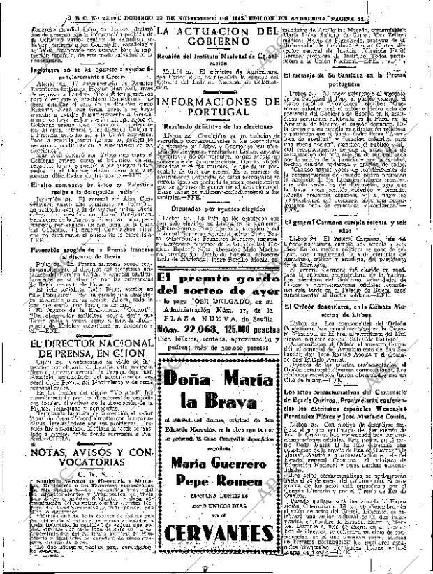 ABC SEVILLA 25-11-1945 página 11