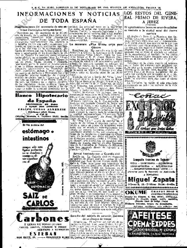 ABC SEVILLA 25-11-1945 página 16