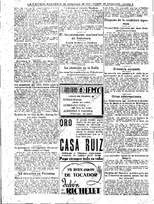 ABC SEVILLA 27-11-1945 página 9