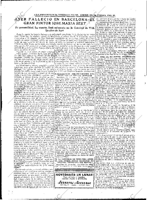 ABC MADRID 28-11-1945 página 20
