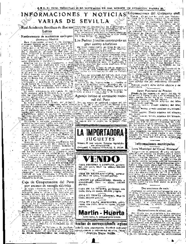 ABC SEVILLA 28-11-1945 página 15