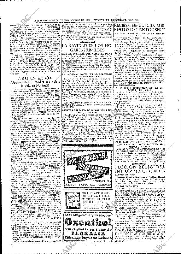 ABC MADRID 30-11-1945 página 22