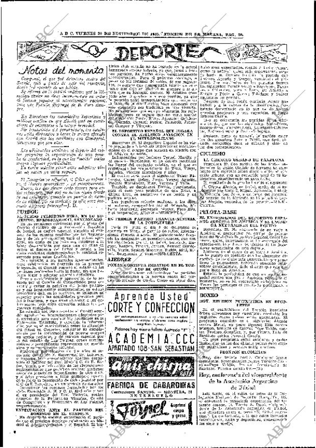ABC MADRID 30-11-1945 página 28