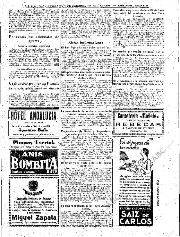 ABC SEVILLA 02-12-1945 página 10