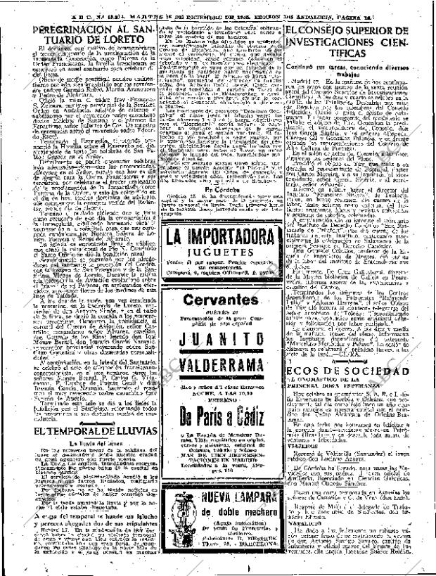 ABC SEVILLA 18-12-1945 página 16