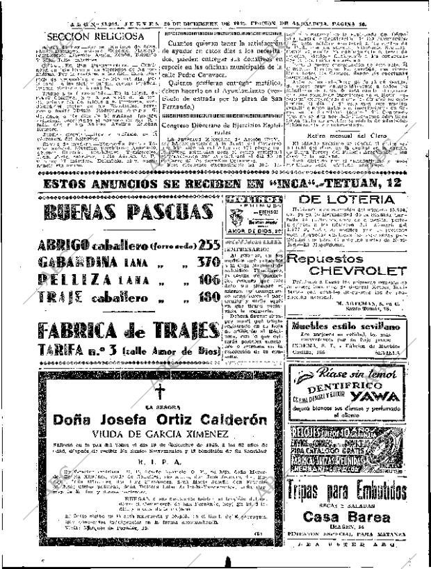 ABC SEVILLA 20-12-1945 página 16