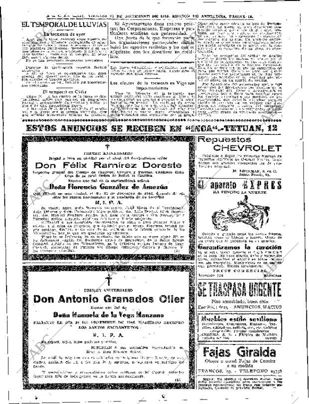 ABC SEVILLA 21-12-1945 página 16