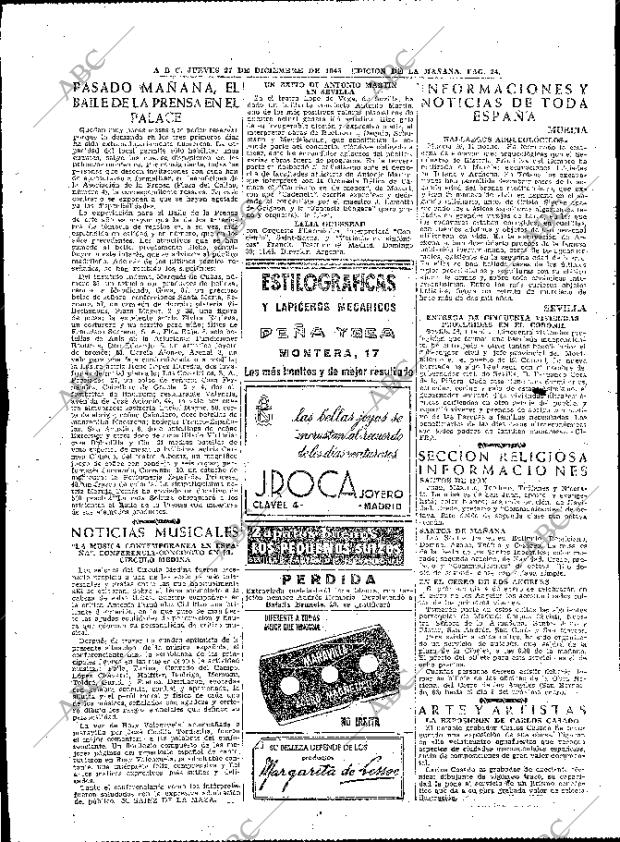 ABC MADRID 27-12-1945 página 24