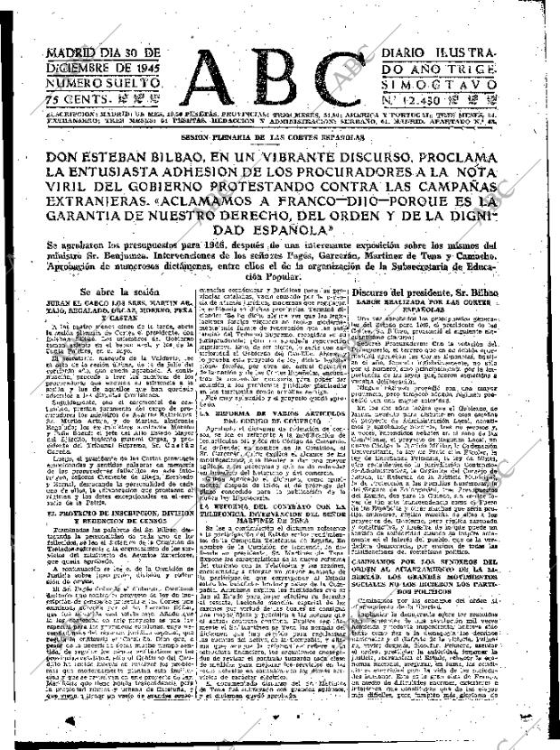 ABC MADRID 30-12-1945 página 49