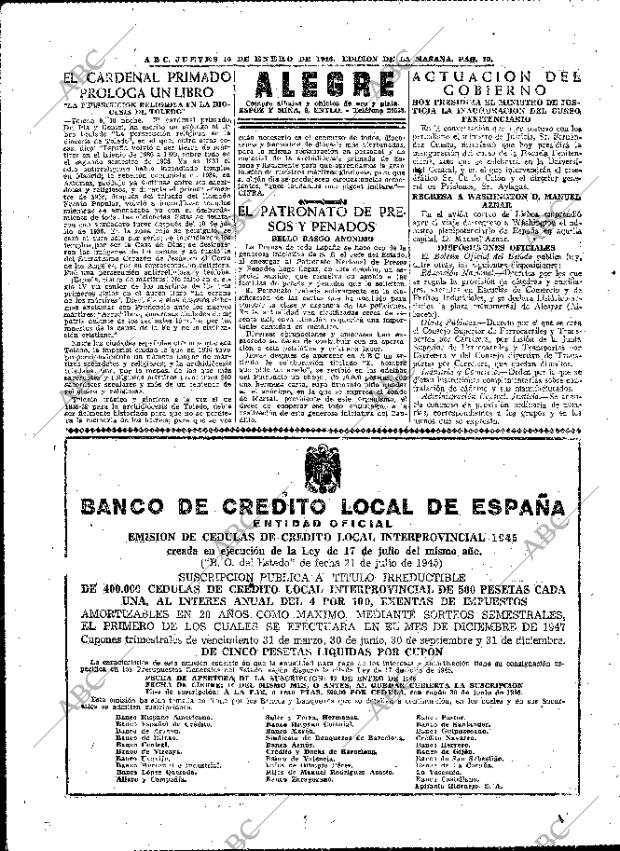 ABC MADRID 10-01-1946 página 10