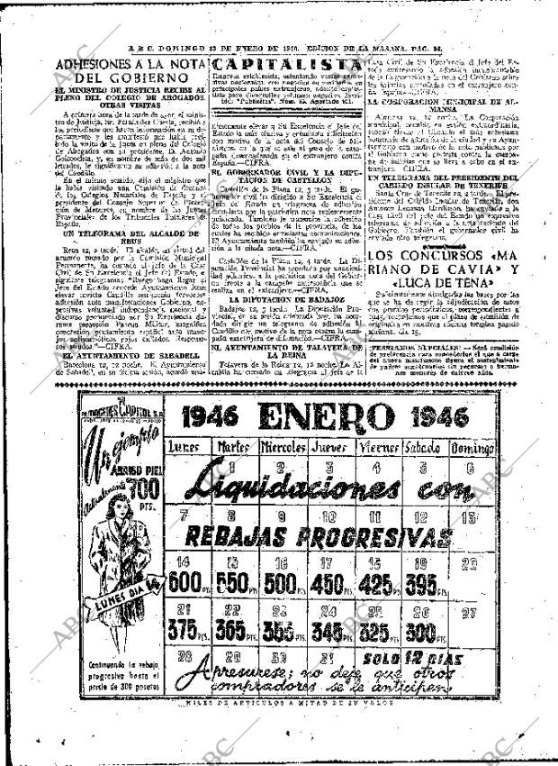 ABC MADRID 13-01-1946 página 34
