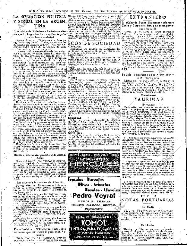 ABC SEVILLA 20-01-1946 página 20
