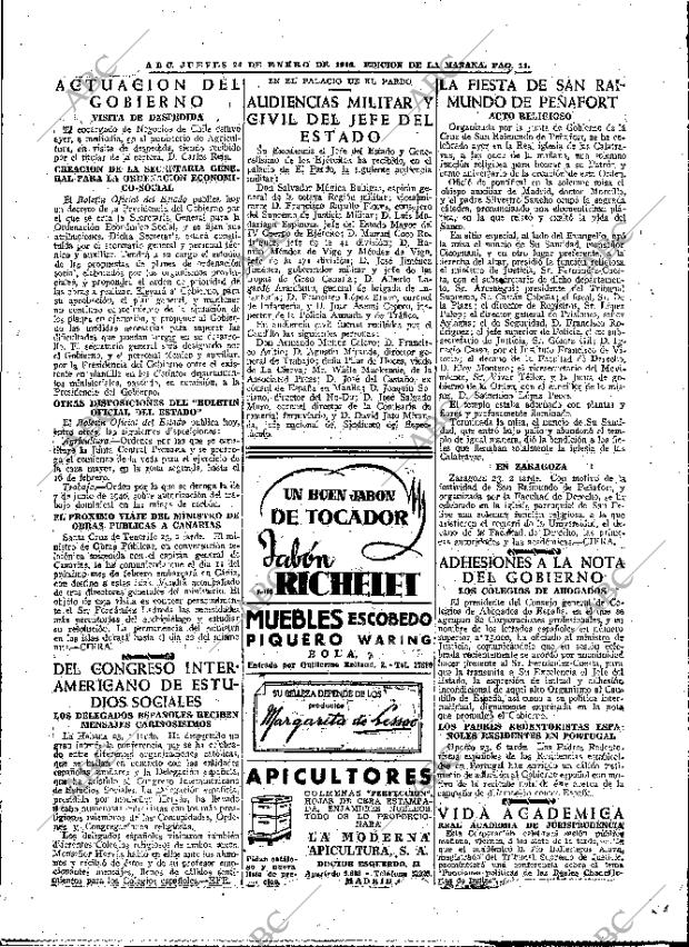 ABC MADRID 24-01-1946 página 11