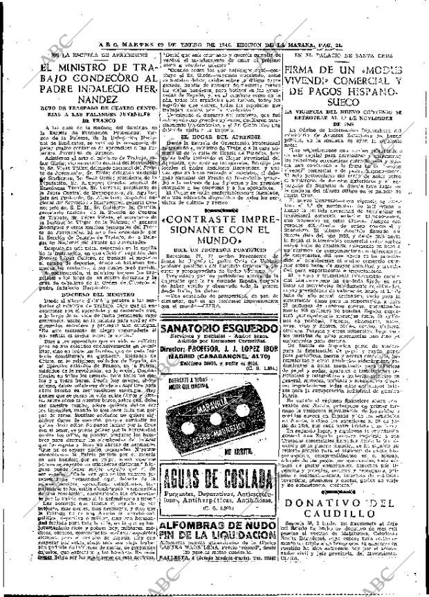 ABC MADRID 29-01-1946 página 21