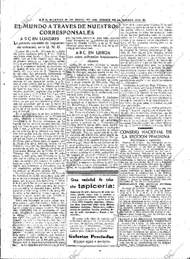 ABC MADRID 29-01-1946 página 23