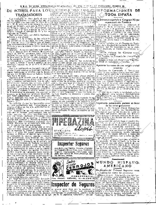 ABC SEVILLA 06-02-1946 página 14