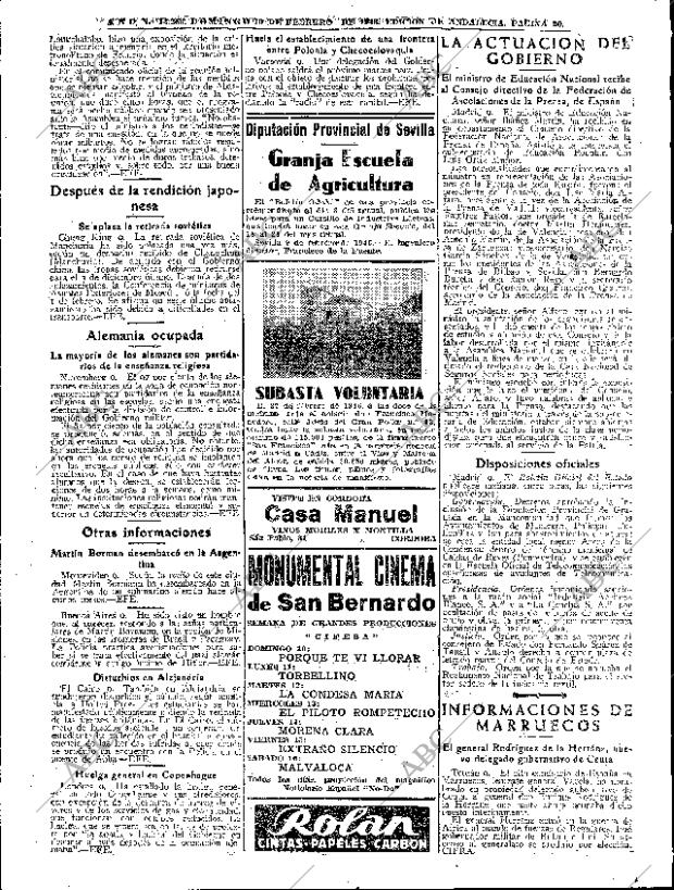 ABC SEVILLA 10-02-1946 página 18