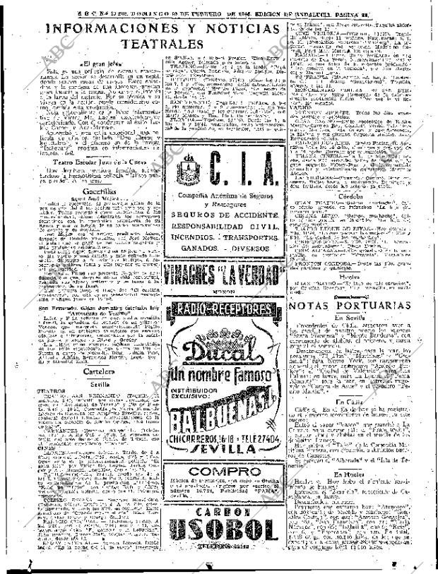 ABC SEVILLA 10-02-1946 página 27