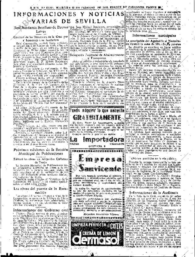 ABC SEVILLA 12-02-1946 página 25