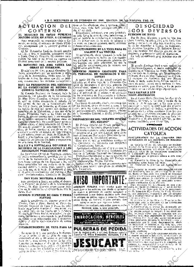 ABC MADRID 13-02-1946 página 14