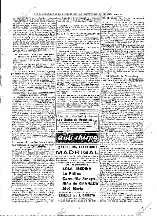 ABC MADRID 13-02-1946 página 9