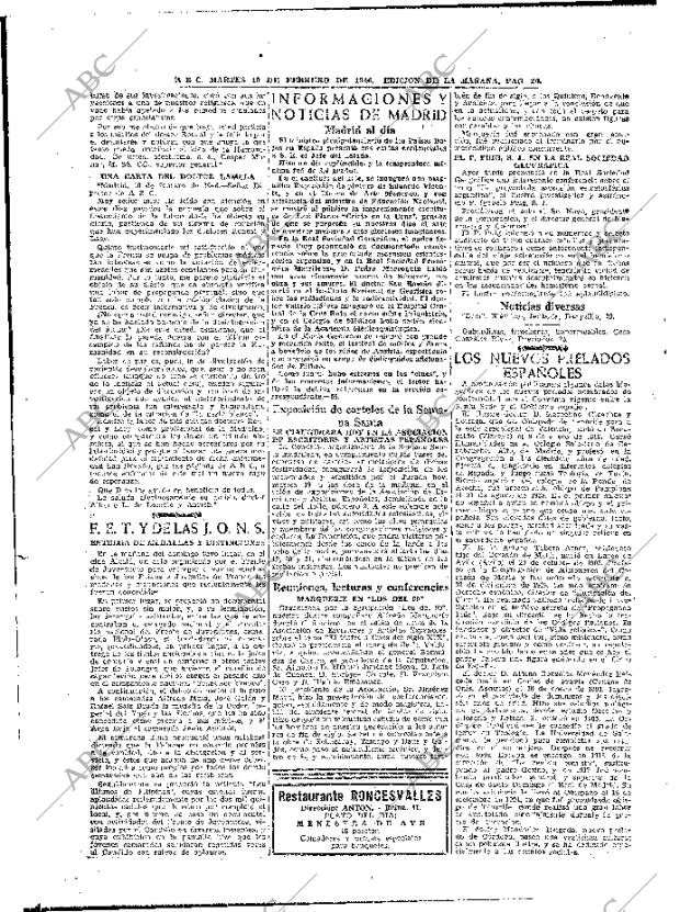 ABC MADRID 19-02-1946 página 26