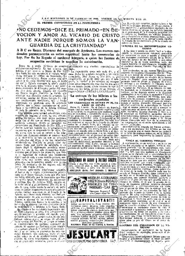 ABC MADRID 20-02-1946 página 13