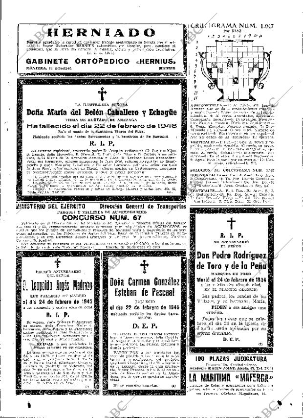 ABC MADRID 23-02-1946 página 23