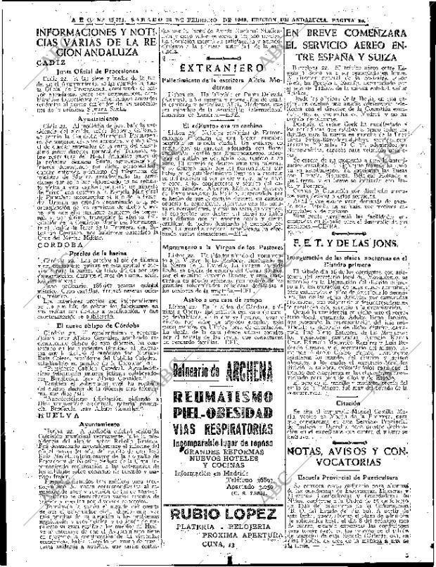 ABC SEVILLA 23-02-1946 página 16