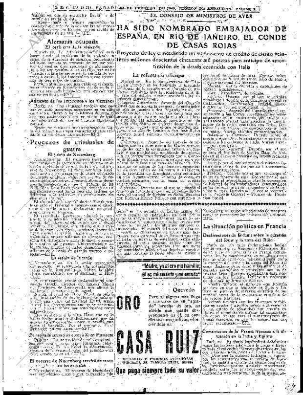 ABC SEVILLA 23-02-1946 página 9